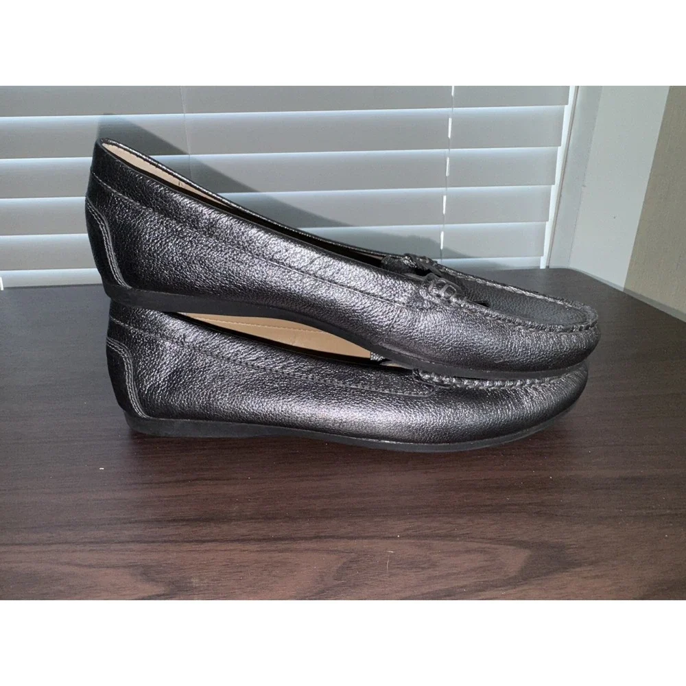 Michael Kors Loafers Womens 9M Suki‎ Lock Charm Moccasin Gunmetal Gray Flat Shoe